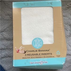 New! Charlie Banana 3 reusable inserts / Cloth Diaper Liners & Wipes 100 pieces
